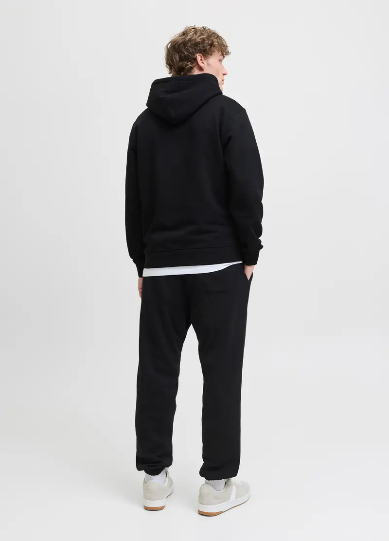 Pantaloni Jogging In Felpa Di Cotone Uomo, Unisex, Nero miniatura 3