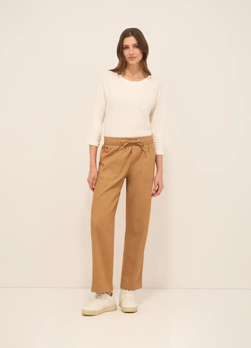 Upim, Pantaloni Misto Cotone Donna, Beige scuro, Taglia: XS