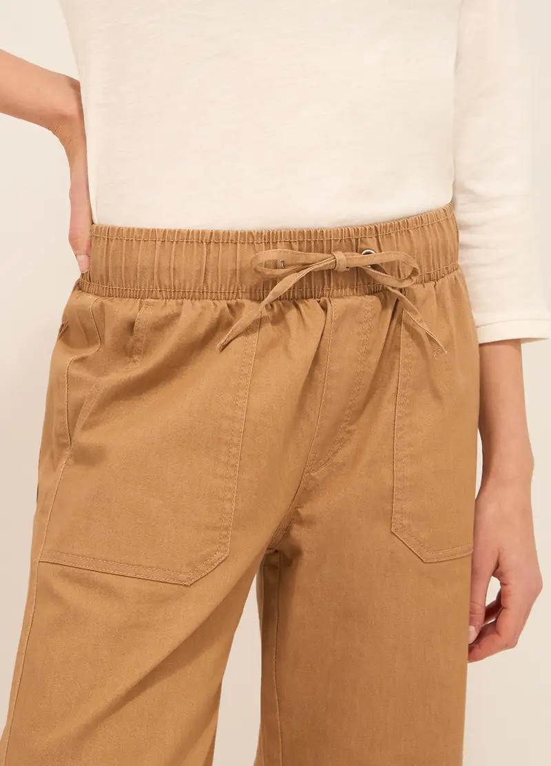 Upim, Pantaloni Misto Cotone Donna, Beige scuro, Taglia: XS miniatura 2