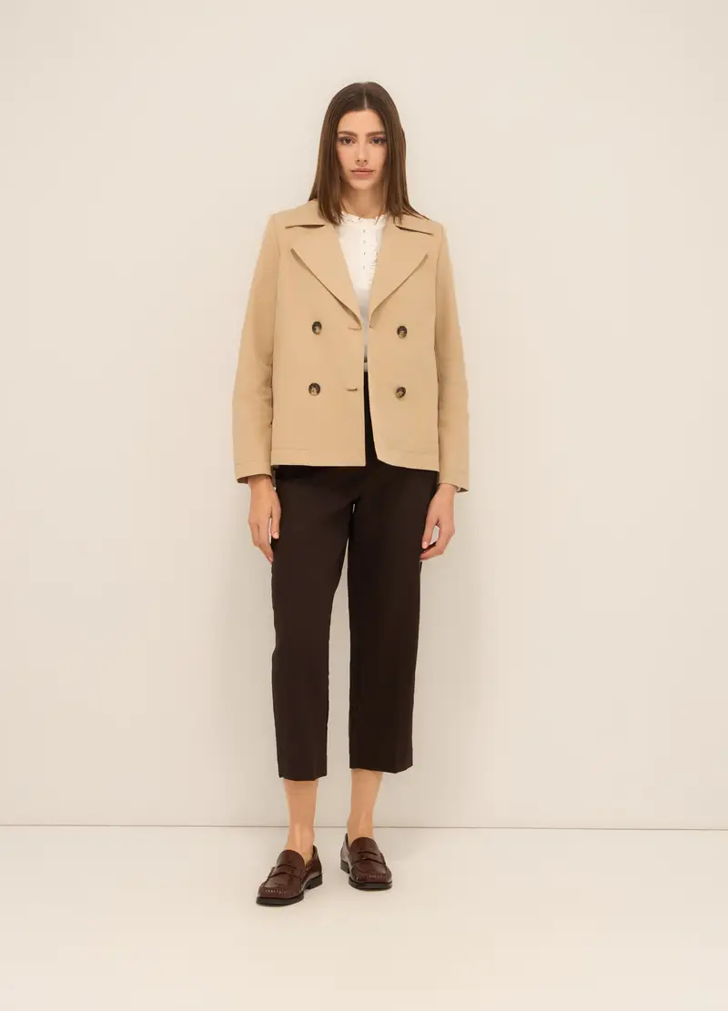 Upim, Pantaloni Misto Lino, Donna, Marrone scuro, Taglia: M