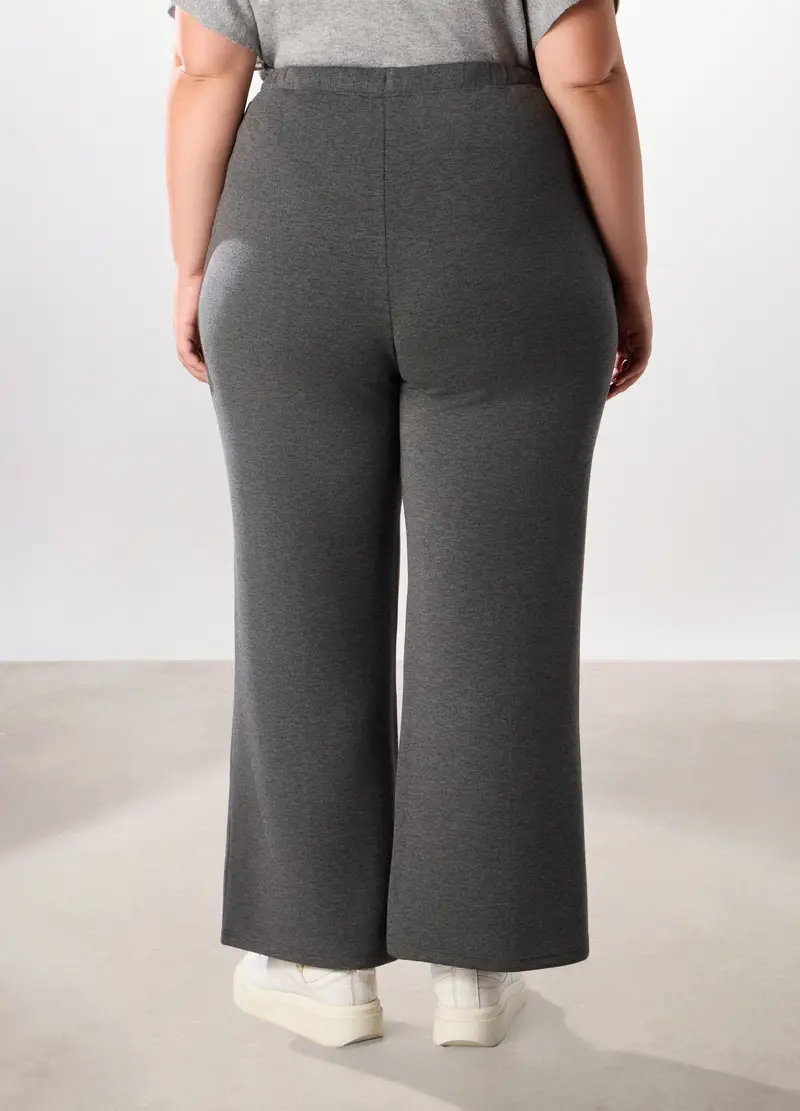 Pantaloni Misto Modal Donna Curvy, Grigio chiaro melange miniatura 2