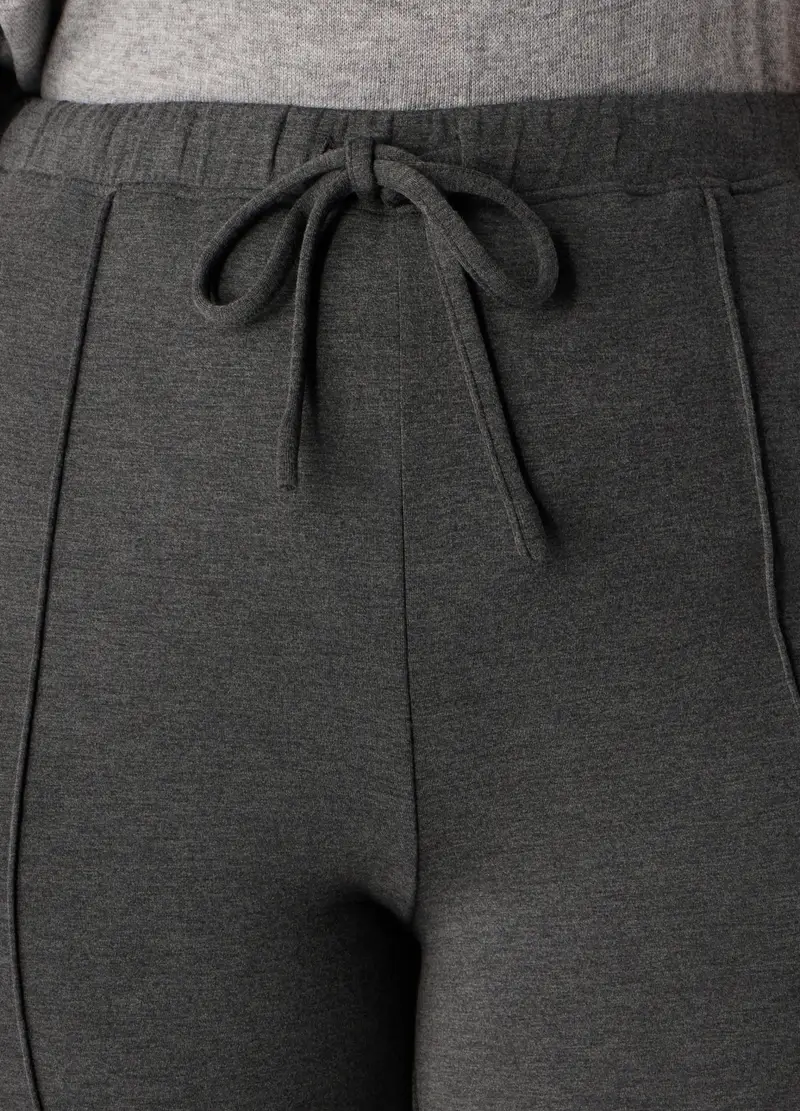 Pantaloni Misto Modal Donna Curvy, Grigio chiaro melange miniatura 3