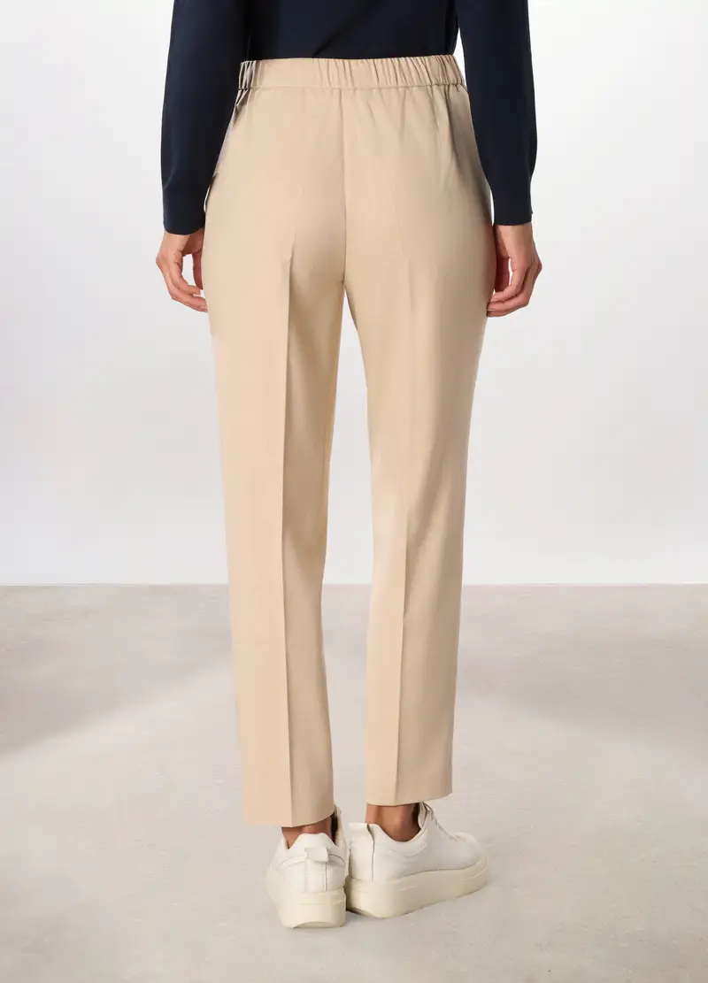 Pantaloni Misto Viscosa Donna, Beige chiaro miniatura 2
