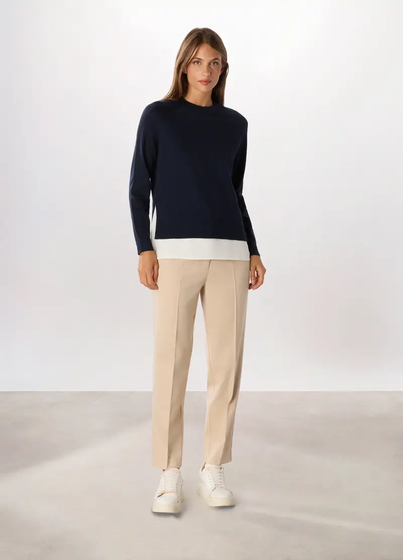 Pantaloni Misto Viscosa Donna, Beige chiaro