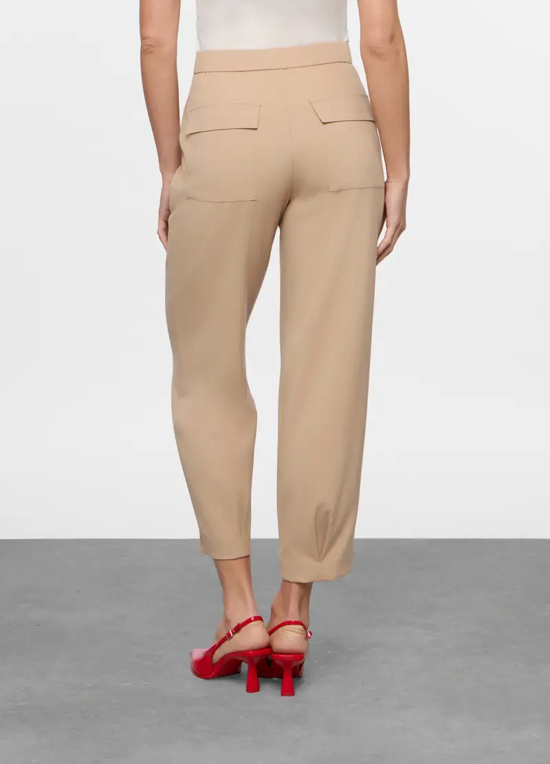 Pantaloni Misto Viscosa Donna, Beige chiaro miniatura 2