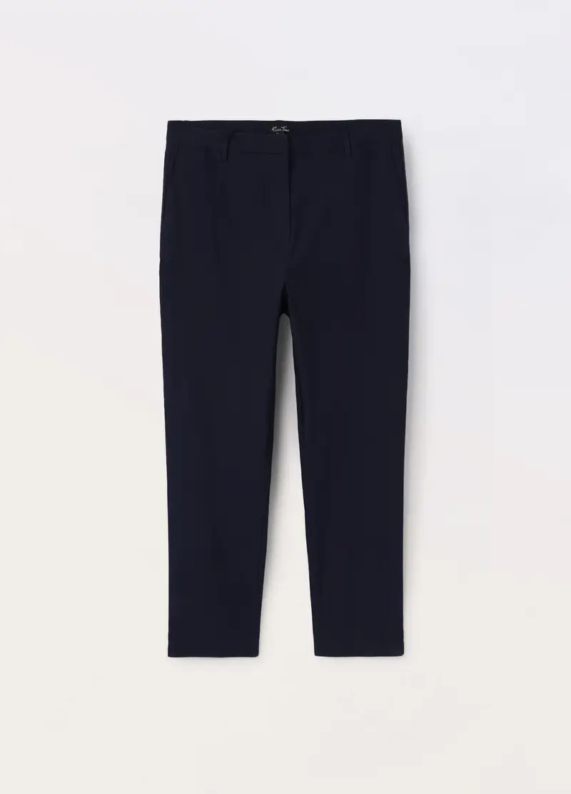 Upim, Pantaloni Misto Viscosa Donna Curvy, Blu navy, Taglia: S