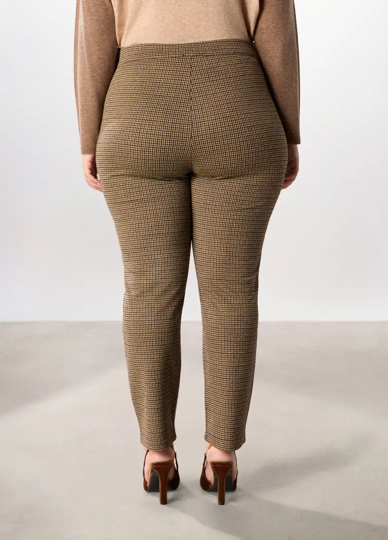 Pantaloni Misto Viscosa Donna Curvy, Marrone chiaro miniatura 2