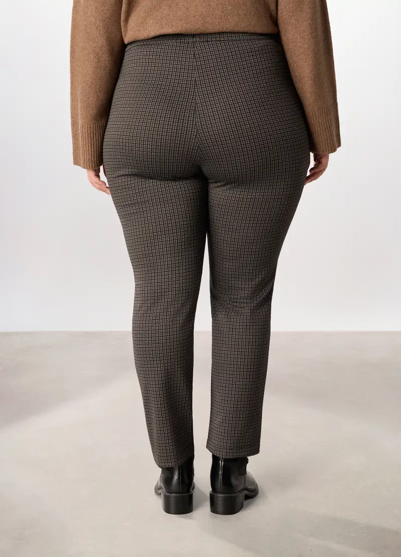 Pantaloni Misto Viscosa Donna Curvy, Nero/Grigio miniatura 2