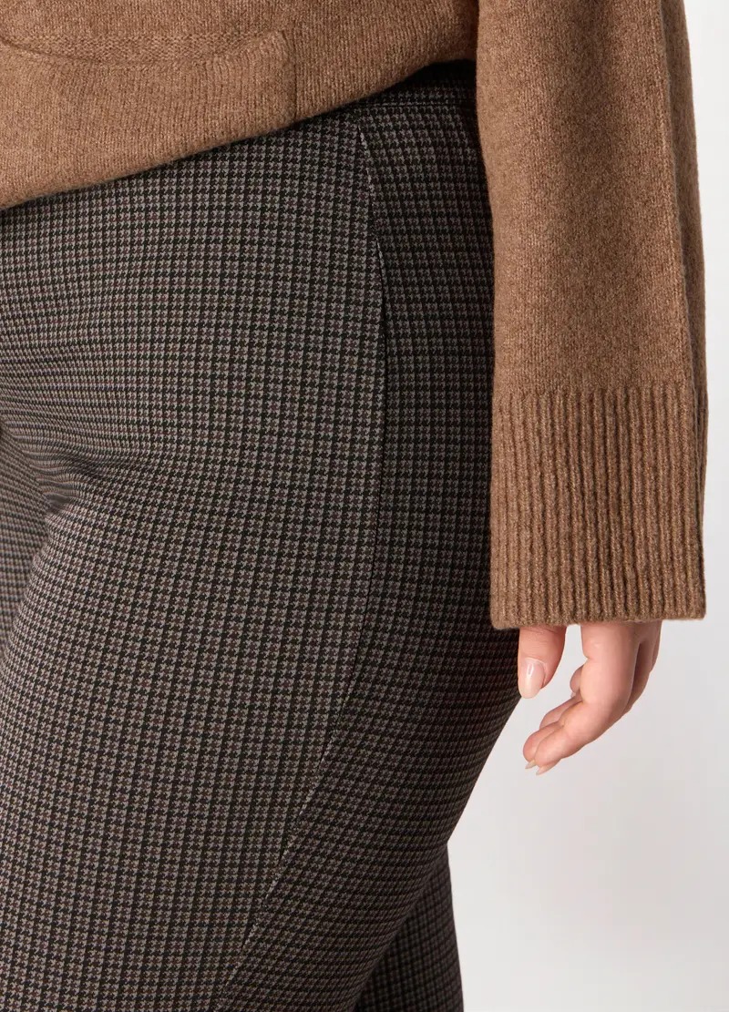 Pantaloni Misto Viscosa Donna Curvy, Nero/Grigio miniatura 3