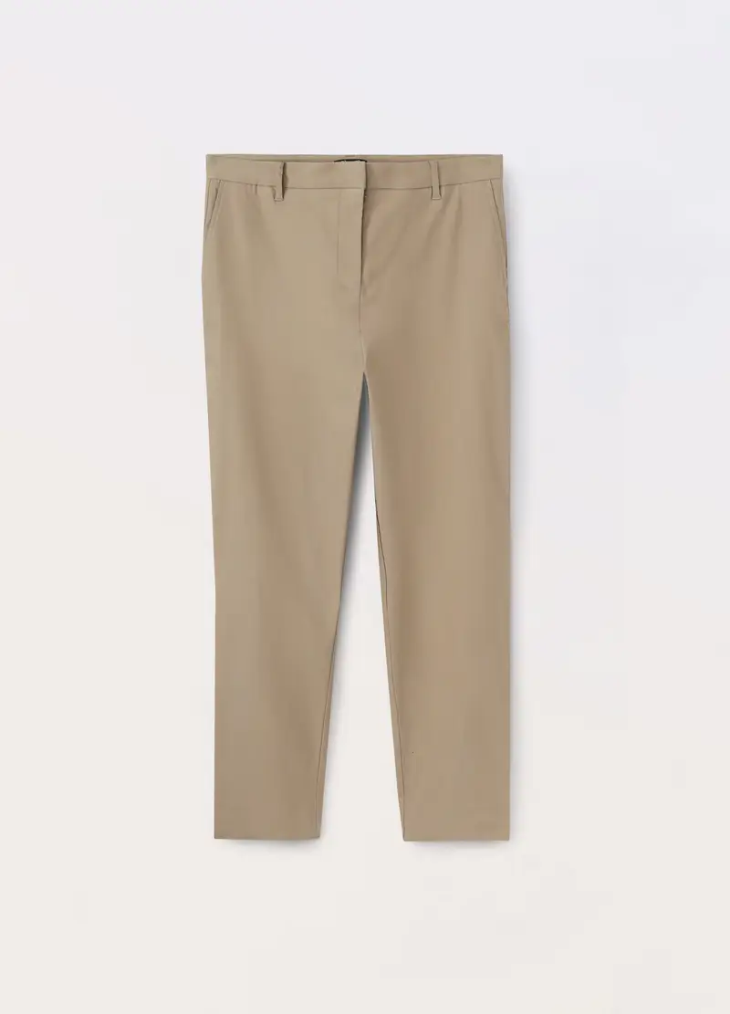 Upim, Pantaloni Misto Viscosa Donna Curvy, Verde salvia, Taglia: S