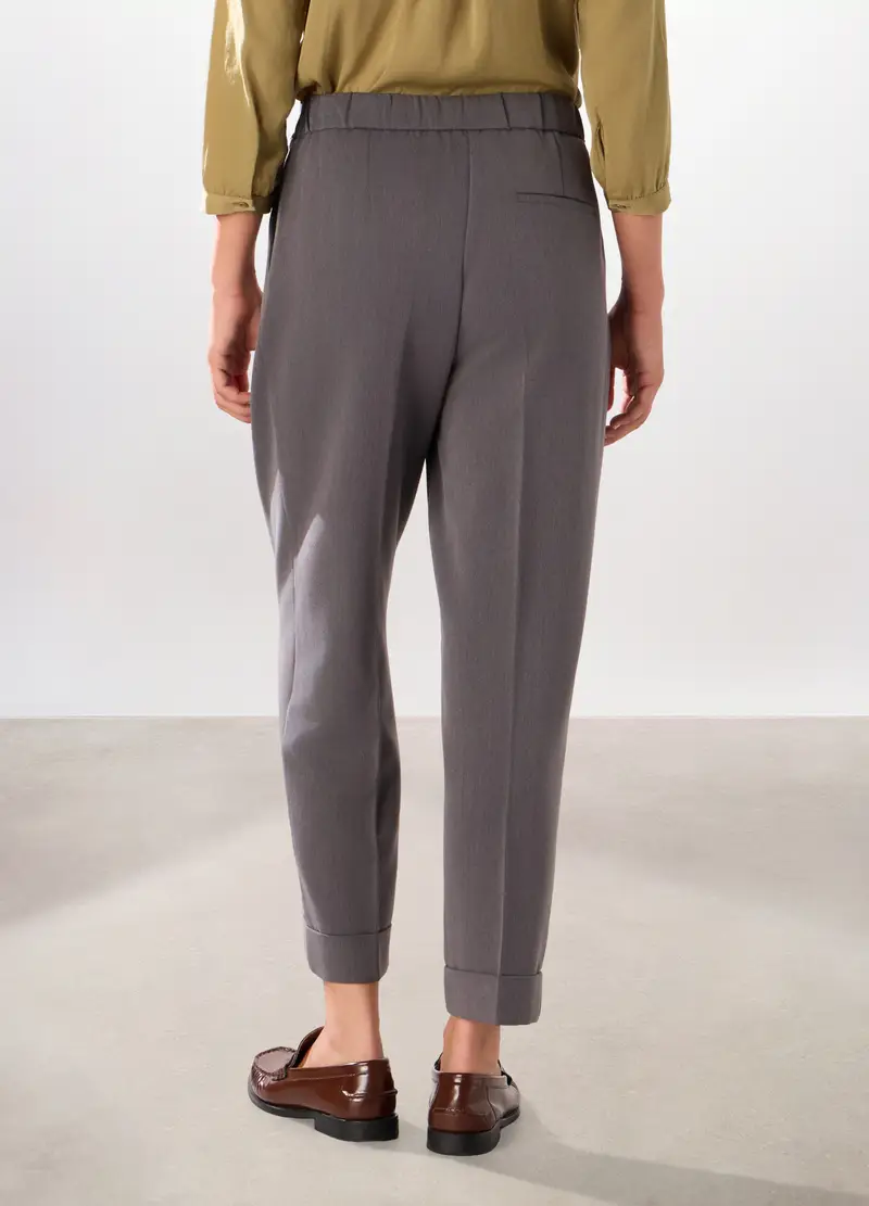 Pantaloni Misto Viscosa Donna, Grigio chiaro miniatura 2