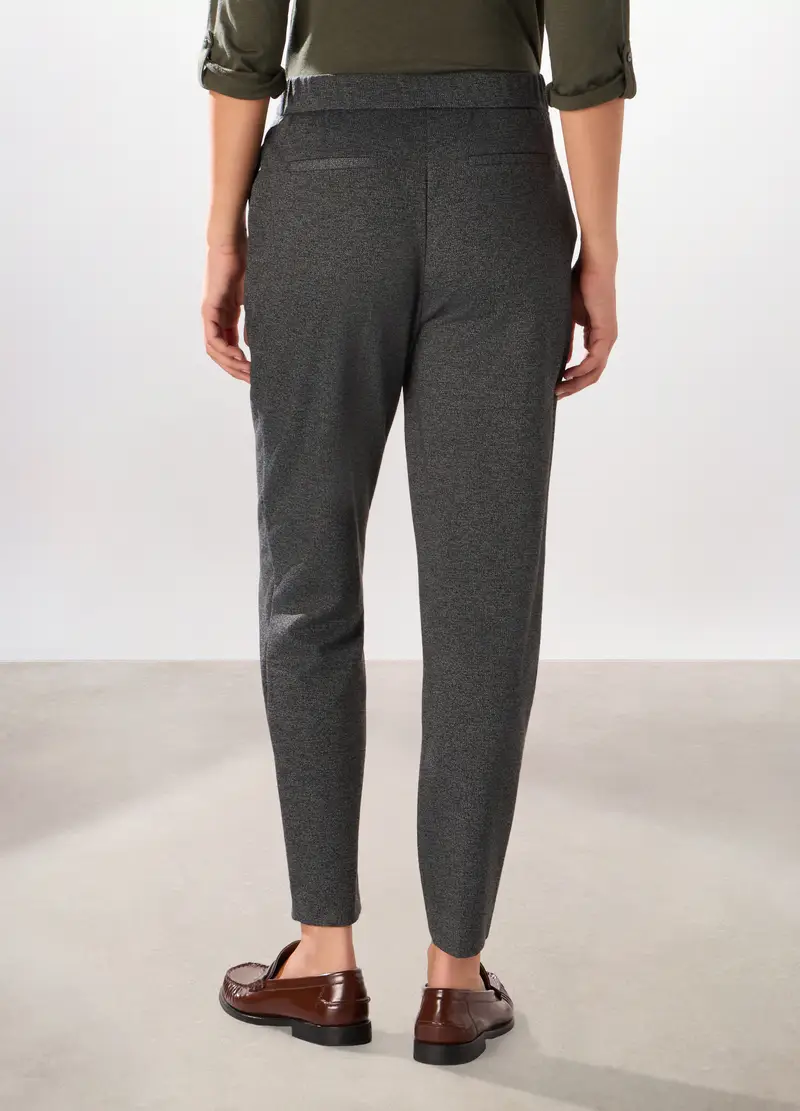 Pantaloni Misto Viscosa Donna, Grigio scuro miniatura 2