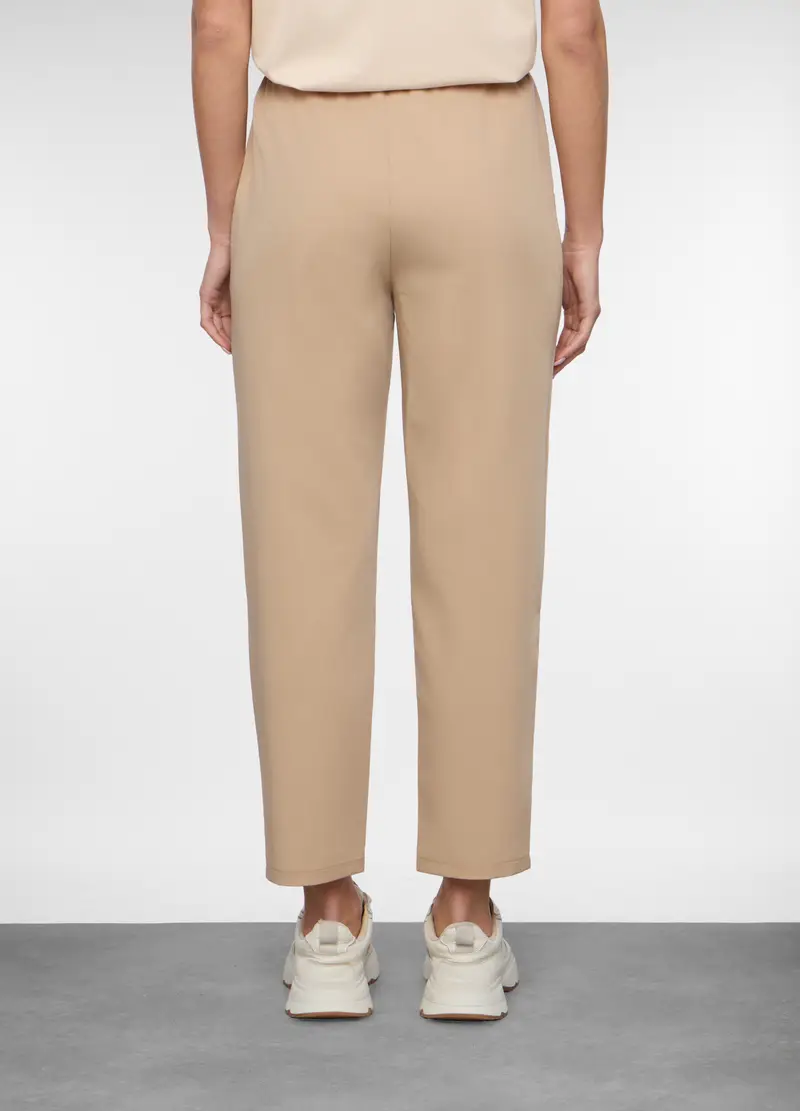 Pantaloni Misto Viscosa Stretch Donna, Beige chiaro miniatura 2