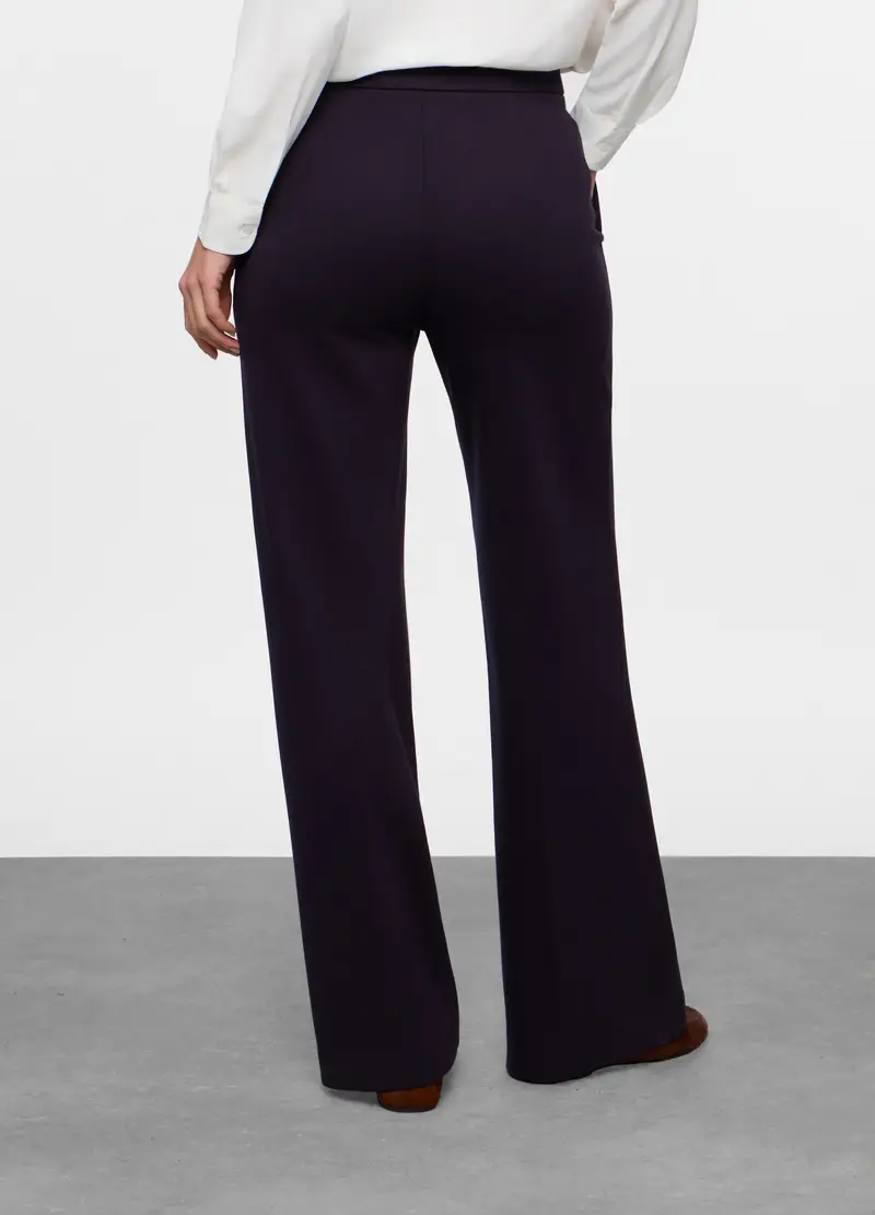 Pantaloni Misto Viscosa Stretch Donna, Blu navy miniatura 2