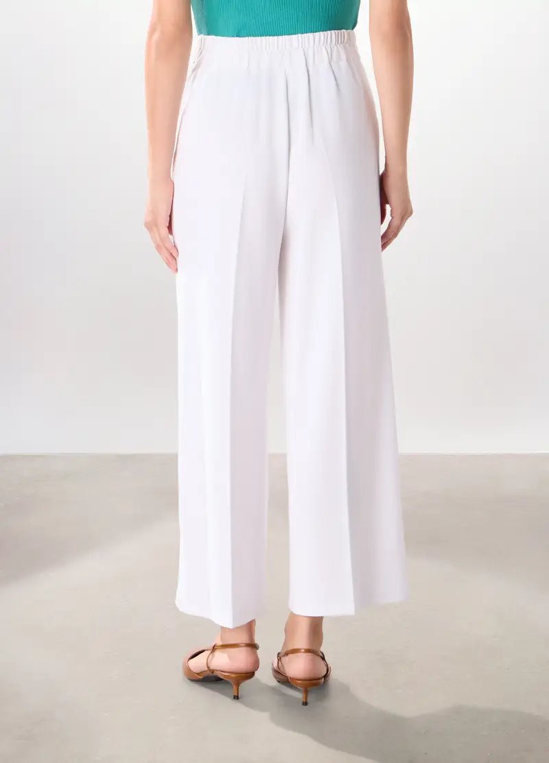 Pantaloni Palazzo Donna, Bianco gesso miniatura 2