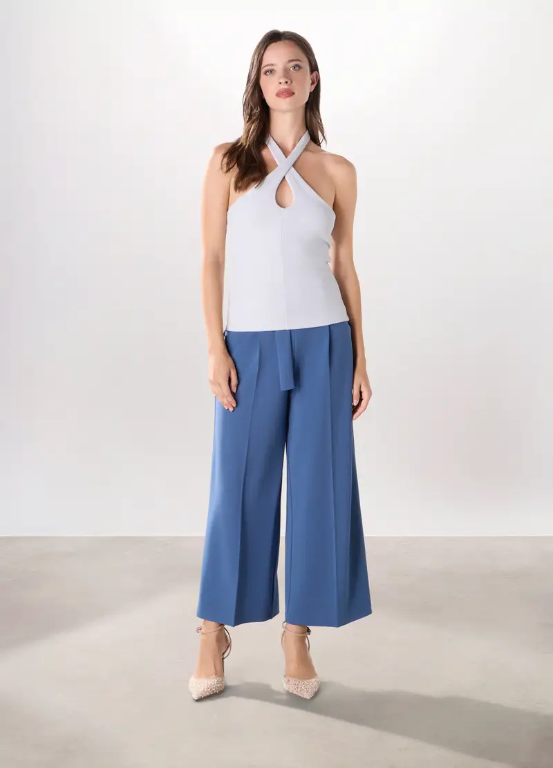 Pantaloni Palazzo Donna, Blu chiaro