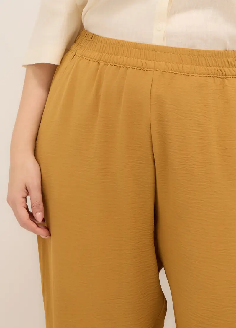 Upim, Pantaloni Palazzo Donna Curvy, Giallo ocra, Taglia: S miniatura 2