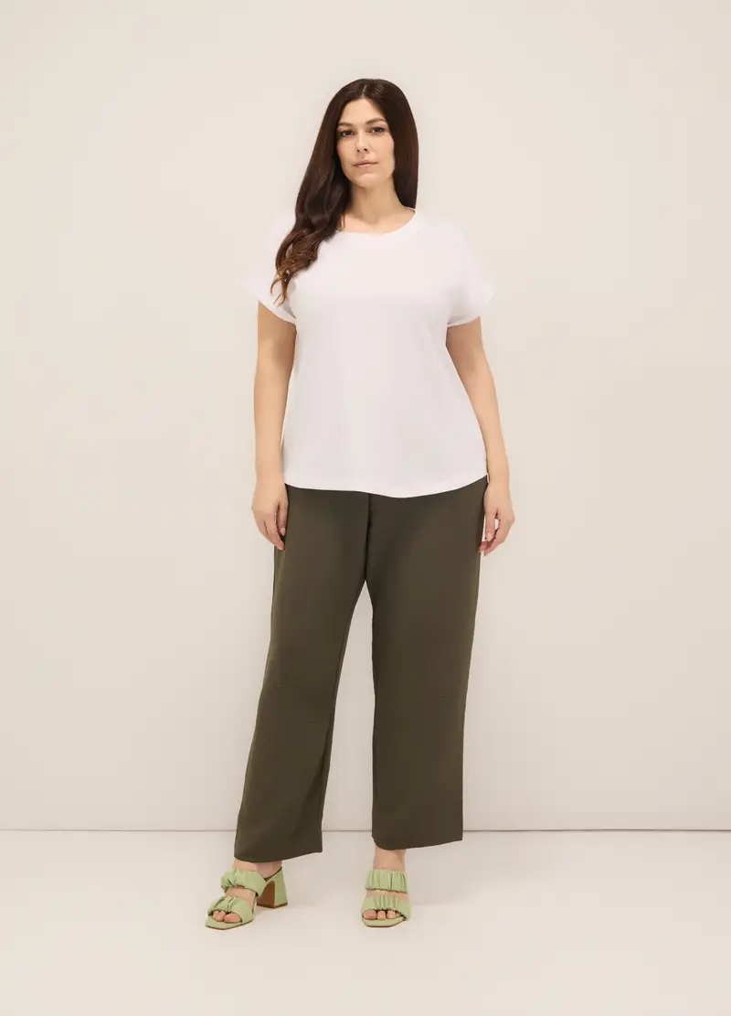 Upim, Pantaloni Palazzo Donna Curvy, Verde oliva, Taglia: S