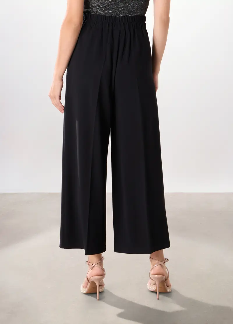Pantaloni Palazzo Donna, Nero miniatura 2