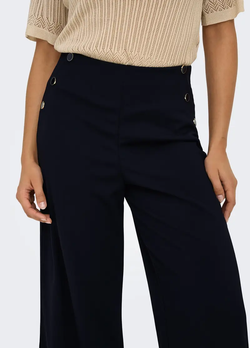 Pantaloni Palazzo Donna, Unisex, Grigio chiaro miniatura 3