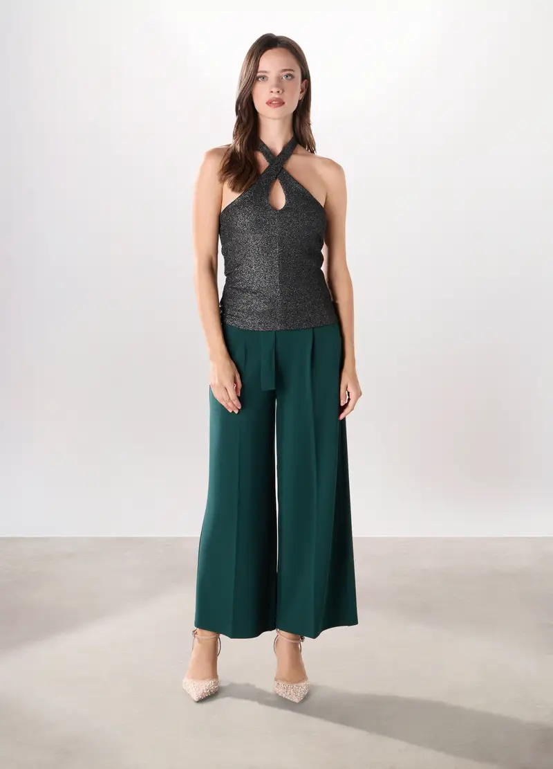 Pantaloni Palazzo Donna, Verde bosco