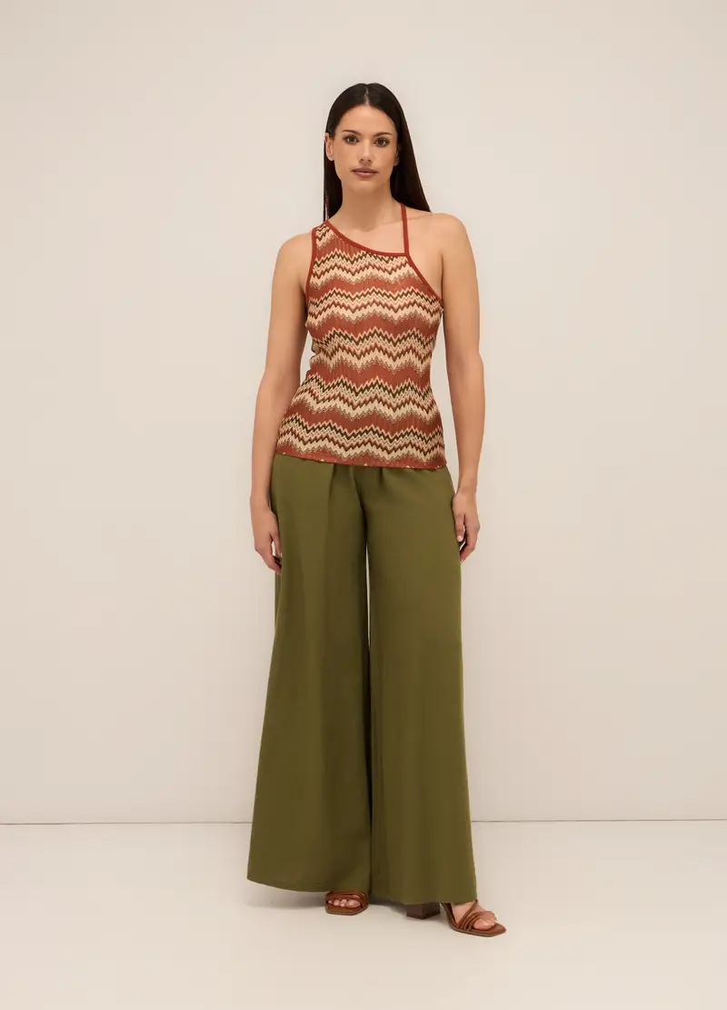 Upim, Pantaloni Palazzo Donna, Verde oliva, Taglia: M