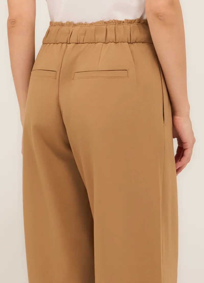 Upim, Pantaloni Palazzo In Poli Viscosa Donna, Marrone chiaro, Taglia: XS miniatura 2