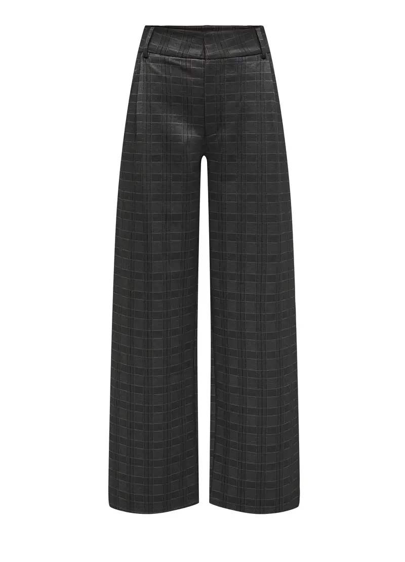 Pantaloni Palazzo Jacquard Donna, Unisex, Grigio scuro