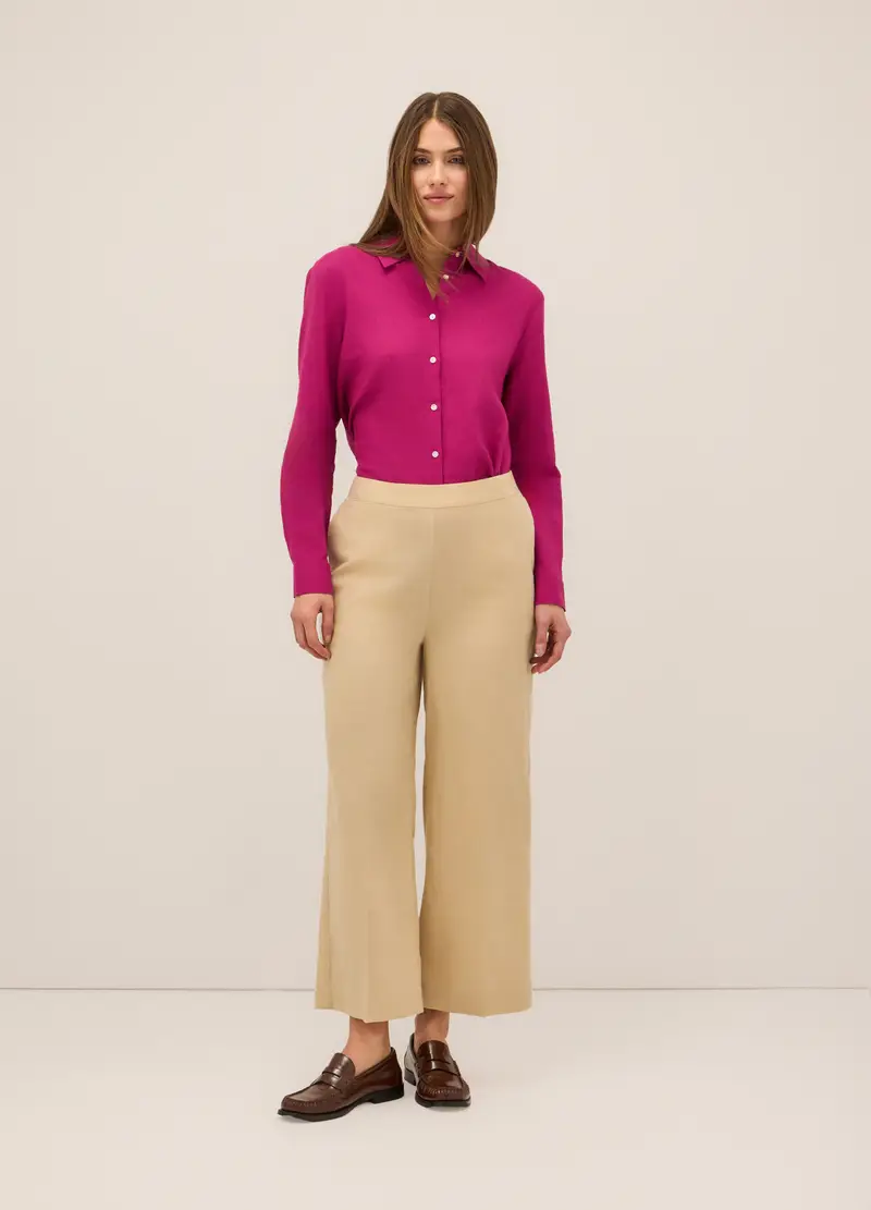 Upim, Pantaloni Palazzo Misto Lino Donna, Beige chiaro, Taglia: S