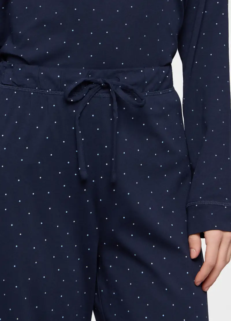 Pantaloni Pigiama Regular Fit Donna, Blu Bluette miniatura 3