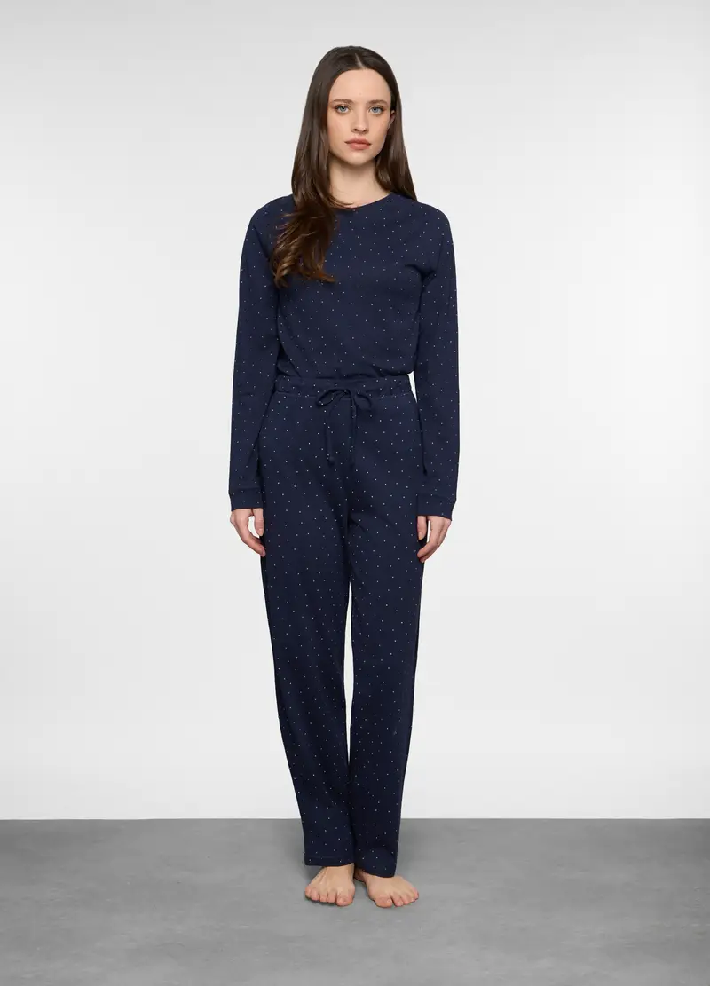 Pantaloni Pigiama Regular Fit Donna, Blu Bluette