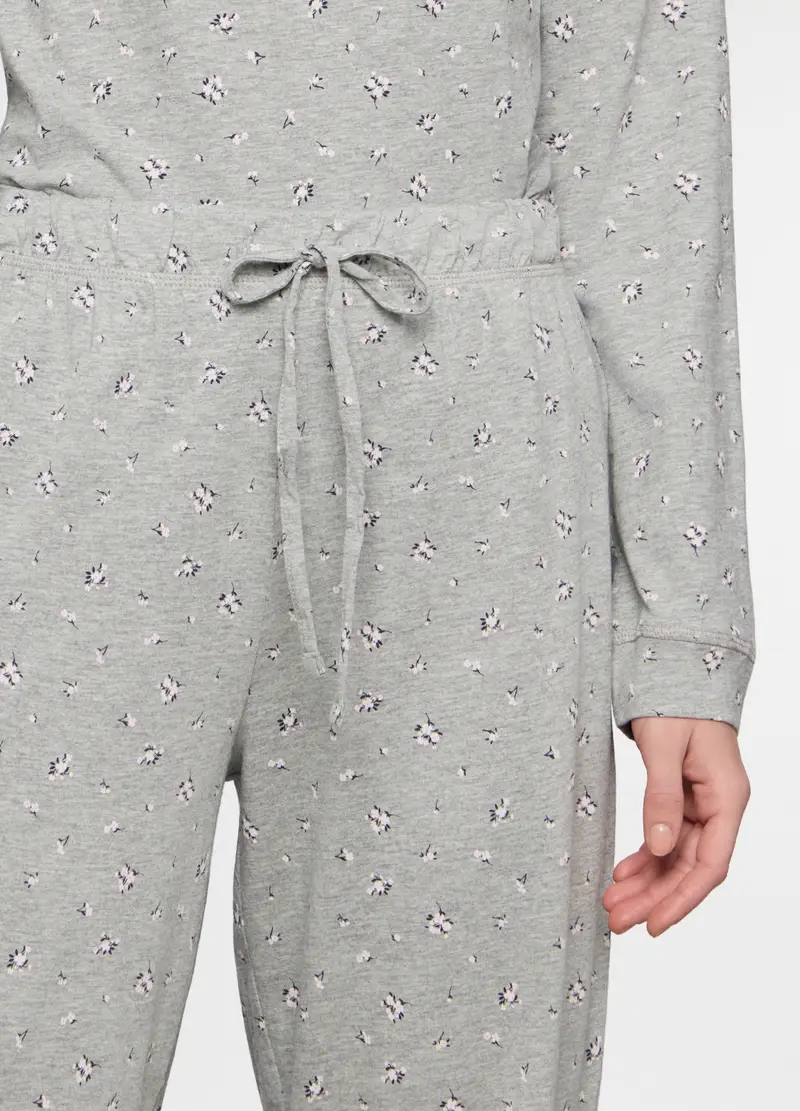 Pantaloni Pigiama Regular Fit Donna, Grigio scuro miniatura 3