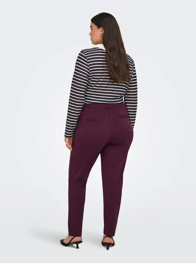 Pantaloni Regular Fit Con Coulisse, Unisex, Rosso bordeaux miniatura 2