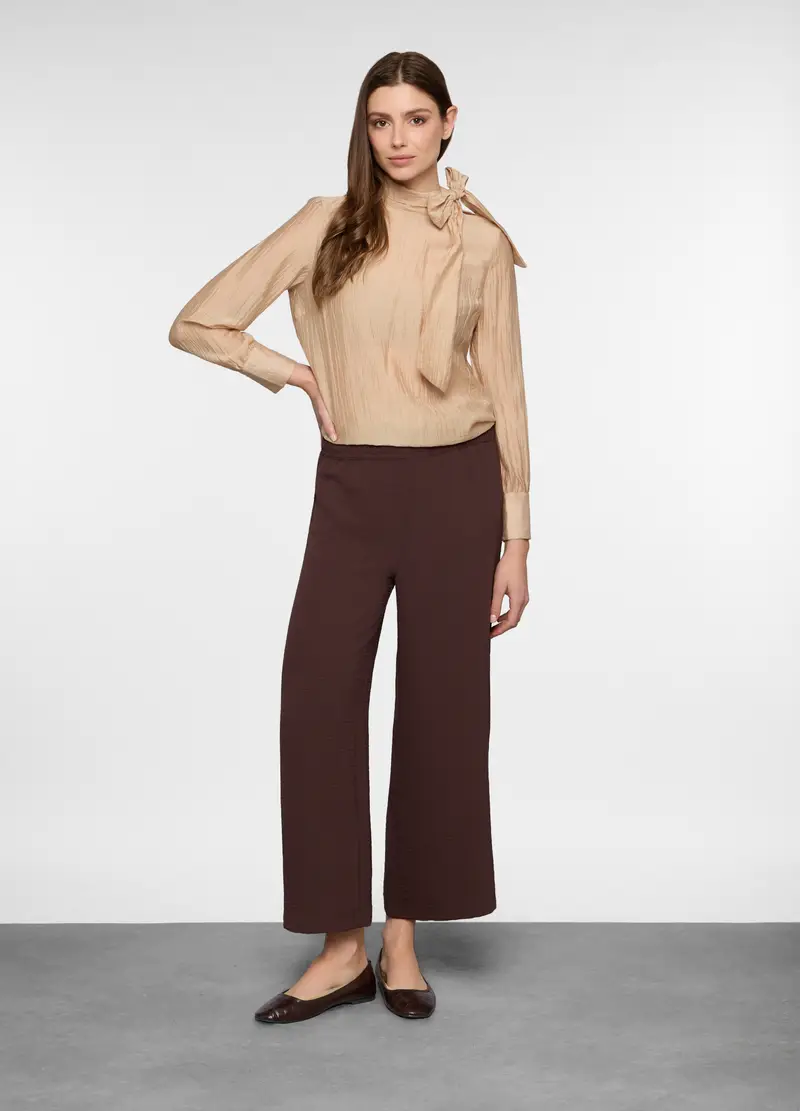 Pantaloni Regular Fit Donna, Marrone cioccolato