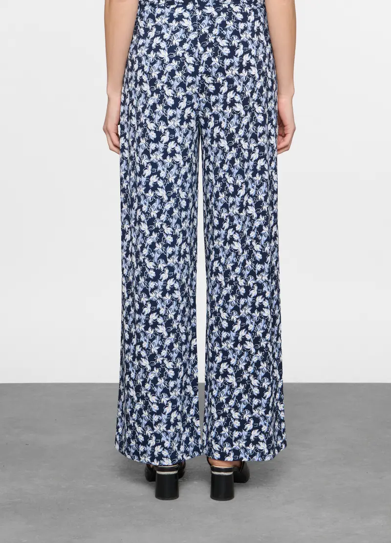 Pantaloni Straight Fit Stretch Donna, Blu Bluette miniatura 2