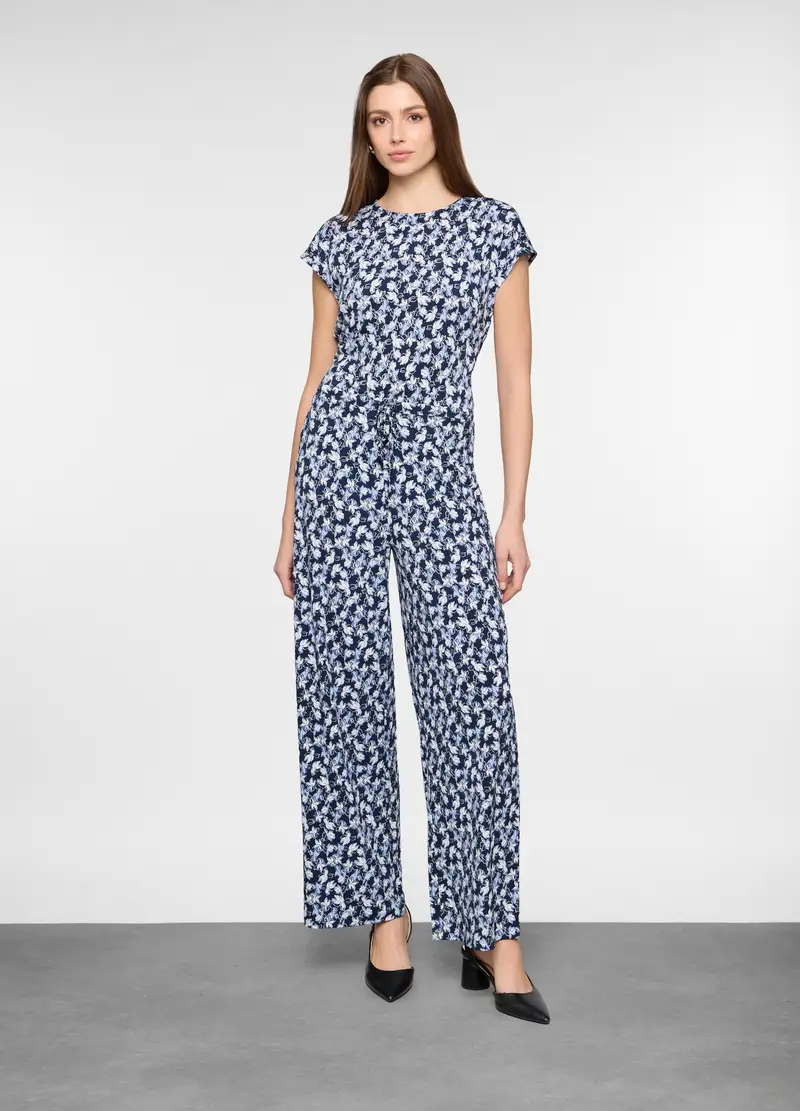 Pantaloni Straight Fit Stretch Donna, Blu Bluette