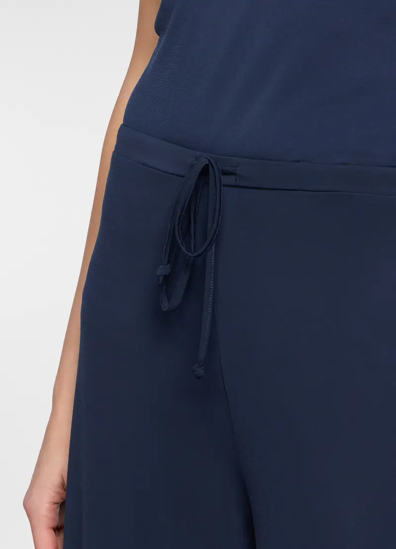 Pantaloni Straight Fit Stretch Donna, Blu navy miniatura 3