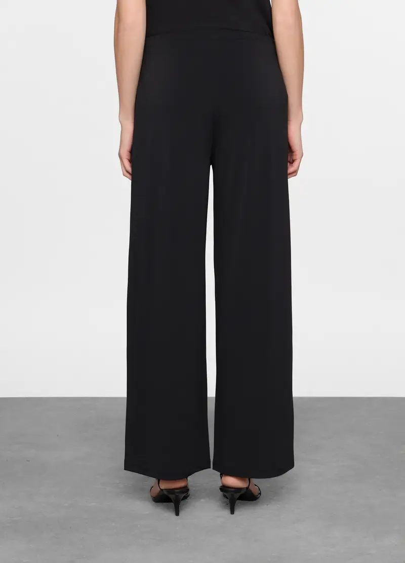 Pantaloni Straight Fit Stretch Donna, Nero miniatura 2