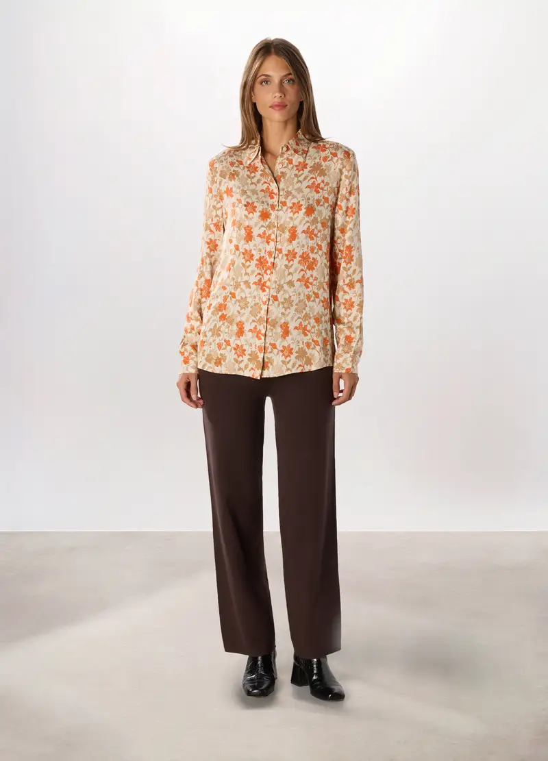 Pantaloni Tricot Donna, Marrone scuro