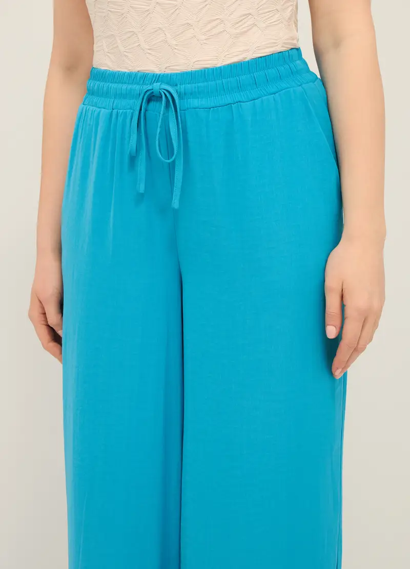 Upim, Pantaloni Wide Leg Donna, Azzurro cielo, Taglia: XS miniatura 2