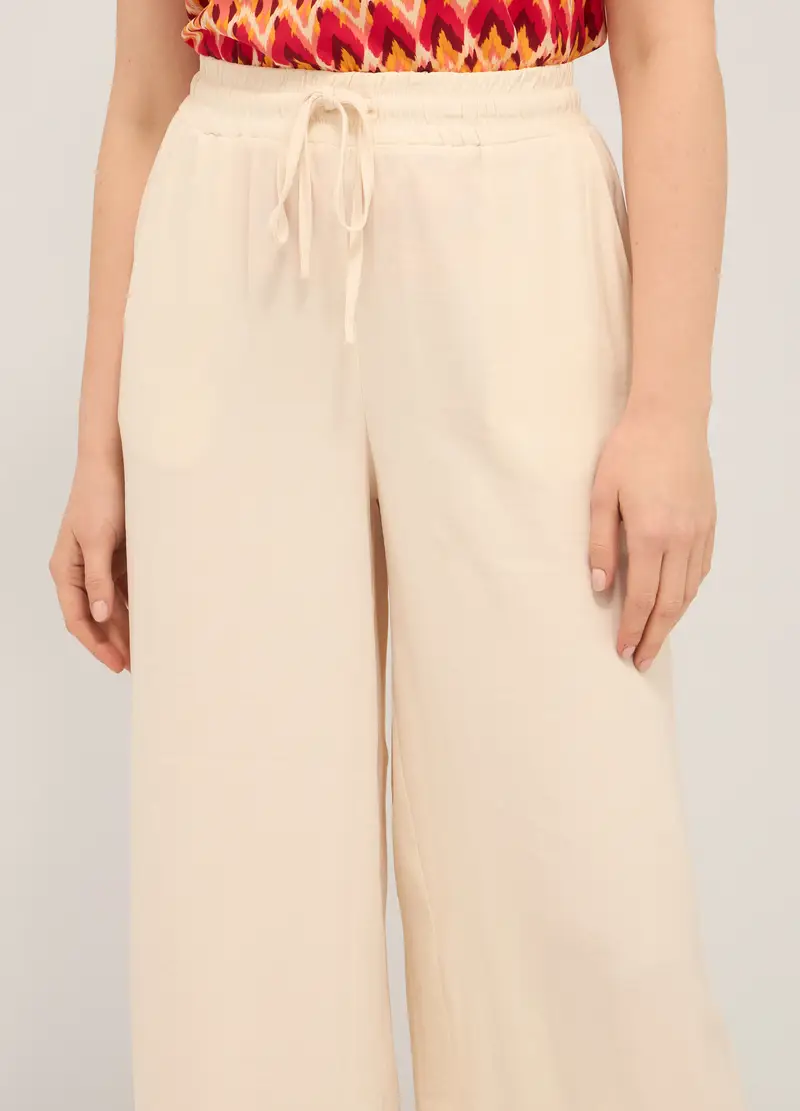 Upim, Pantaloni Wide Leg Donna, Bianco panna, Taglia: XS miniatura 2