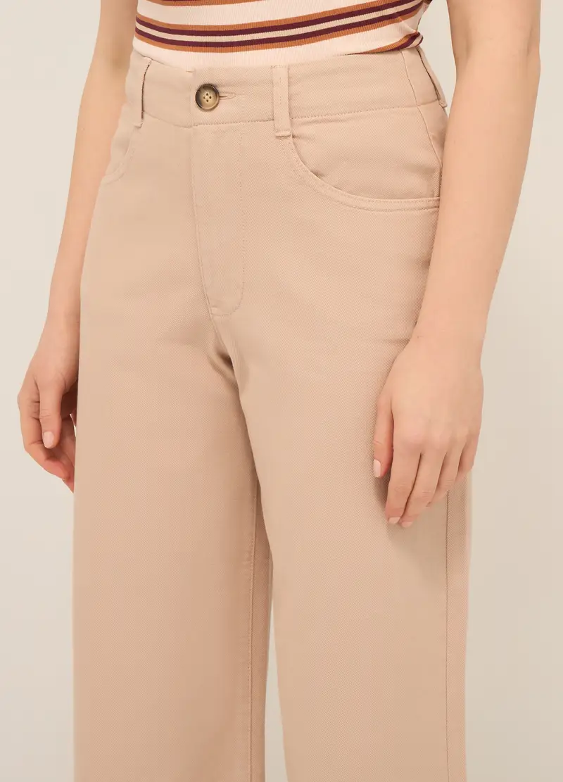 Upim, Pantaloni Wide Leg In Denim Di Puro Cotone Donna, Rosa polveroso, Taglia: 38 miniatura 2