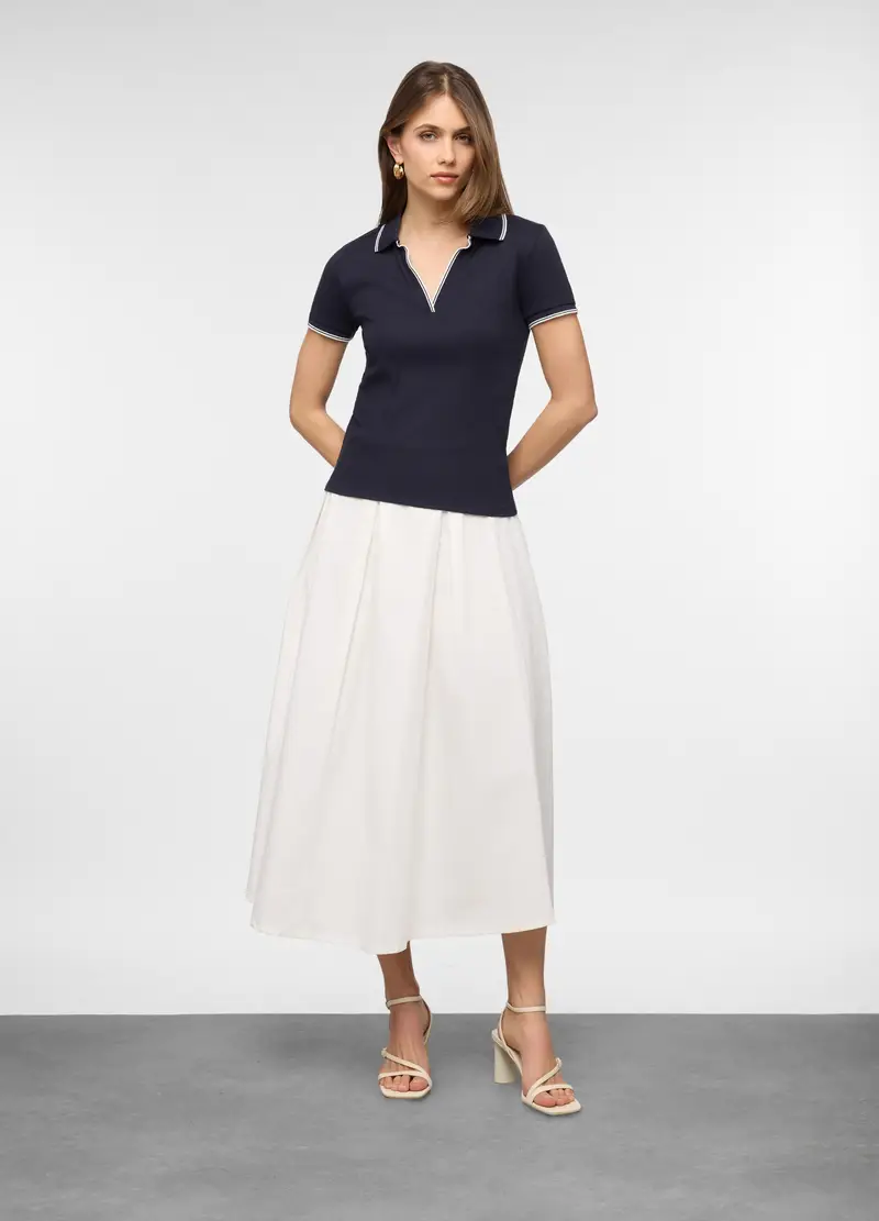 Polo In Costina Donna, Blu navy