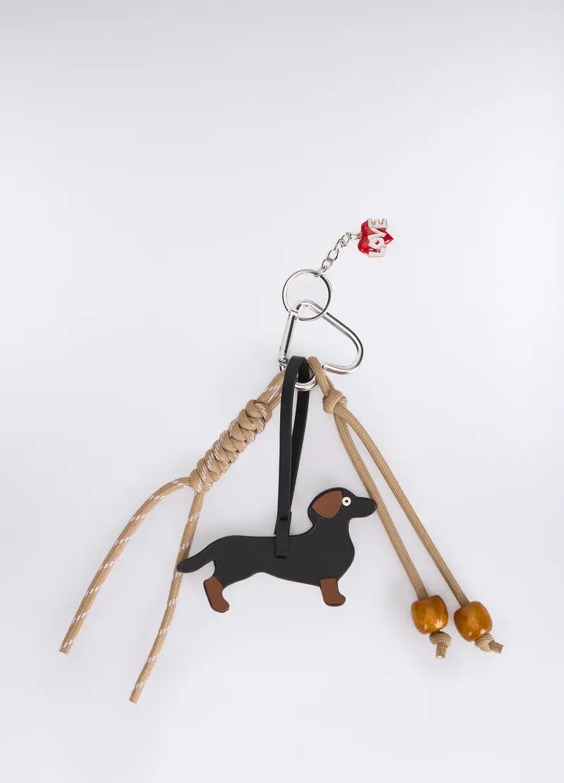 Portachiavi Bassotto Donna, Marrone cioccolato