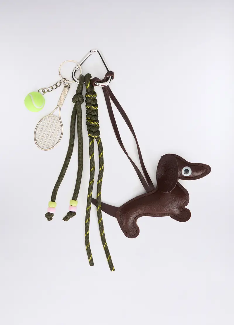 Portachiavi Bassotto Donna, Marrone cioccolato