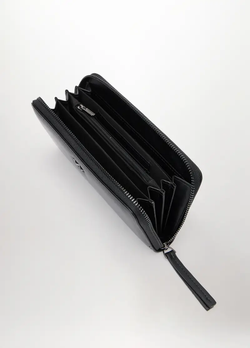 , Portafoglio In Ecopelle Donna, Nero miniatura 2