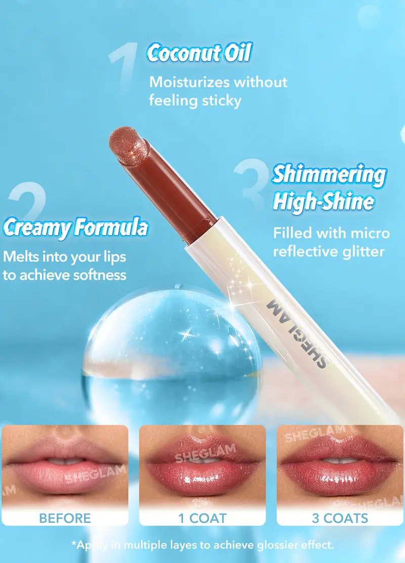 Pout Perfect Shimmer Lip Plumper- Pink Flamingo, Unisex, Bianco gesso miniatura 3