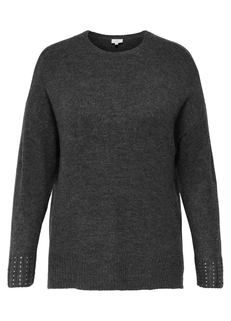 Pullover A Maniche Lunge, Unisex, Grigio