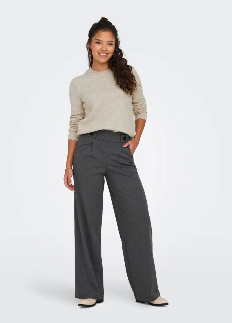 , Pullover A Maniche Lunghe, Donna, Beige miniatura 2