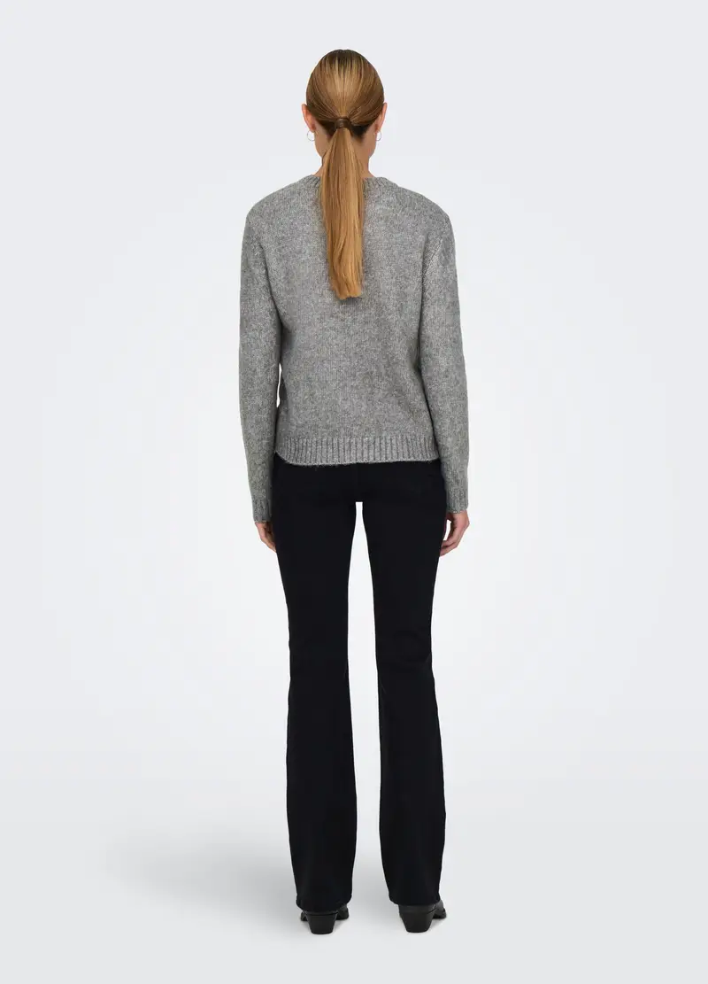 Pullover A Maniche Lunghe, Donna, Grigio miniatura 3